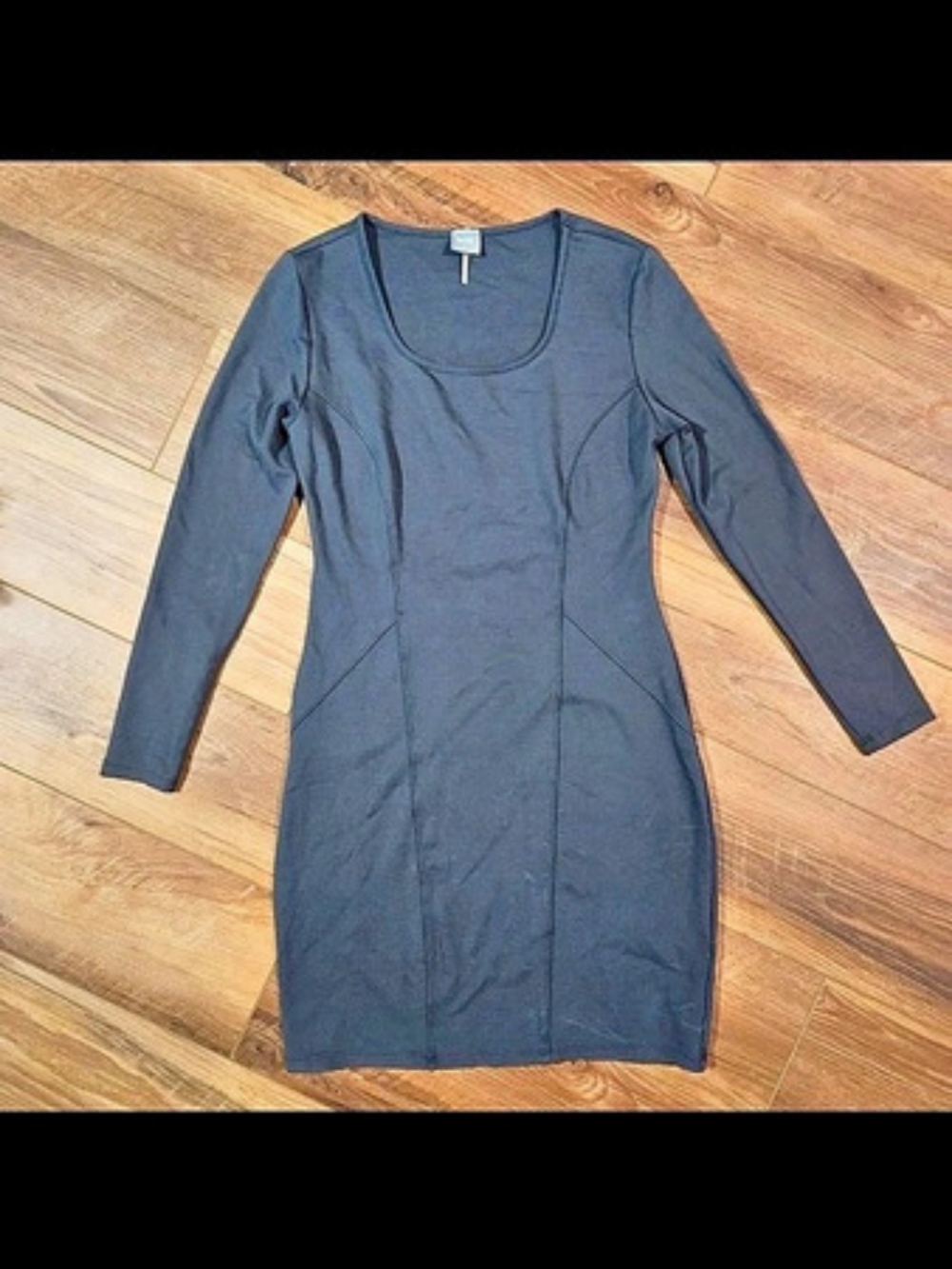 bobi Cutout Mini Dress in Dark Grey Size Large